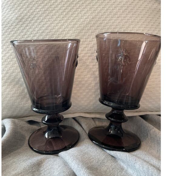 2 La Rochere Glass Purple Bumblebee Glass - Picture 1 of 3